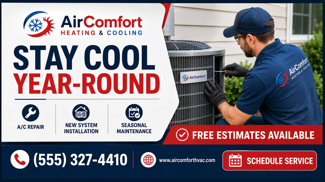 AirComfort HVAC television advertisement template