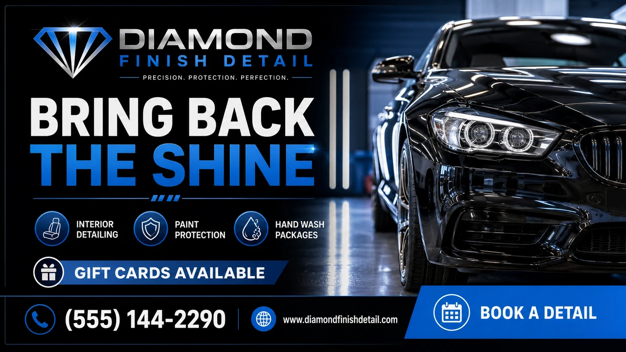 Diamond Finish Detail television advertisement template