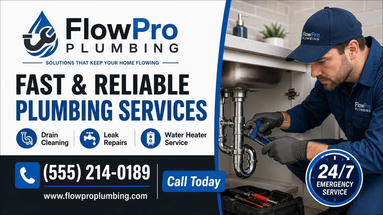 Home services television ad template shown in full