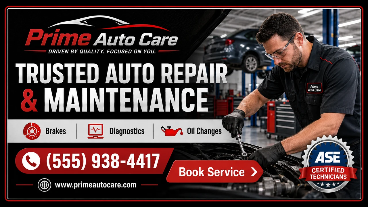 Prime Auto Care television advertisement template